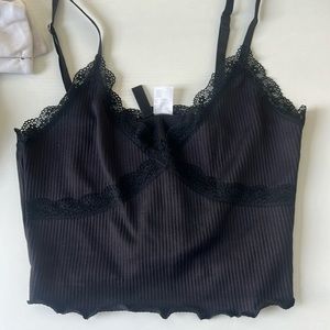 Black lace tank top